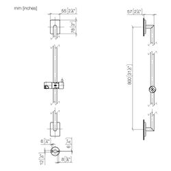 Dornbracht Duschgarnitur Lulu Wandrohr mit Schieber Metallschlauch 1750mm, Plat... DORNBRACHT-26412710-06 4099477410166 (Abb. 1)