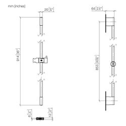 Dornbracht Duschgarnitur ohne Handbrause Wandrohr mit Schieber Schlauch 1750mm ... DORNBRACHT-26412979-42 4099477413754 (Abb. 1)