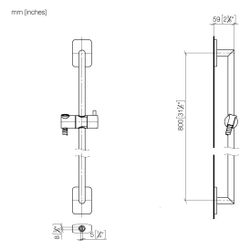 Dornbracht LULU Duschgarnitur ohne Handbrause 26413710 platin matt... DORNBRACHT-26413710-06 4029011887734 (Abb. 1)
