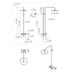 Dornbracht Shower Pipe Tara ohne Handbrause, Ausladung 420mm, Kopfbrause 300mm,... DORNBRACHT-26623892-43 4099477463827 (Abb. 1)