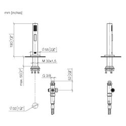 Dornbracht Spülbrausegarnitur automatischer Umschalter Armaturenhöhe 191mm Schl... DORNBRACHT-27731970-39 4099477399836 (Abb. 1)
