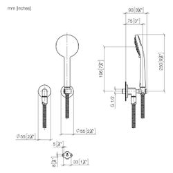 Dornbracht Schlauchbrausegarnitur Tara, Einzelrosetten FlowReduce, 1250mm, ... DORNBRACHT-27803892-390010 4099477347455 (Abb. 1)