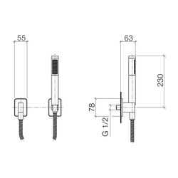 Dornbracht Schlauchbrausegarnitur Lulu mit Einzelrosetten FlowReduce Metall... DORNBRACHT-27808710-060010 4029011765292 (Abb. 1)