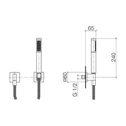 Dornbracht Symetrics Schlauchbrausegarnitur Serienspezifisch 27808980 chrom... DORNBRACHT-27808980-00 4029011492440 (Abb. 1)