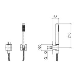 Dornbracht Symetrics Schlauchbrausegarnitur Serienspezifisch 27809980 Messing g... DORNBRACHT-27809980-28 4029011898259 (Abb. 1)