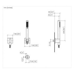 Dornbracht Schlauchbrausegarnitur mit Einzelrosetten Symetrics 15l/min, Messing... DORNBRACHT-27811980-28 4099477414089 (Abb. 1)