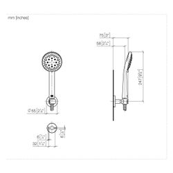 Dornbracht Schlauchbrausegarnitur Meta Brausekopf 100mm 15l/min Rosette 55mm Br... DORNBRACHT-27815625-99 4099477415864 (Abb. 1)