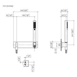 Dornbracht Schlauchbrausegarnitur mit Abdeckplatte Symetrics FlowReduce 240... DORNBRACHT-27818980-390010 4099477399942 (Abb. 1)
