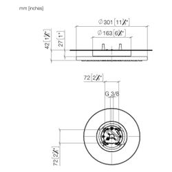 Dornbracht Regenbrause für Deckenanbindung D 300mm Pure Rain 12l/min Purify Rai... DORNBRACHT-28031970-39 4099477347752 (Abb. 1)