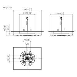 Dornbracht Regenbrause Symetrics für Deckenanbindung mit Licht 300x240mm 12l/mi... DORNBRACHT-28042980-00 4029011954191 (Abb. 1)