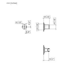 Dornbracht Brausehalter Symetrics Rosette 60x60mm, Bronze gebürstet, 28050980-4... DORNBRACHT-28050980-42 4099477288819 (Abb. 1)