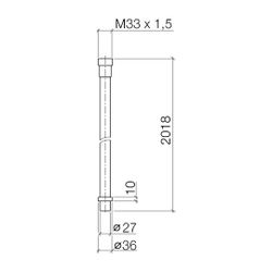 Dornbracht Kneipp-Schlauch Water Tube 2000mm, Weiß/Dark Chrome... DORNBRACHT-28285979-19 4029011997310 (Abb. 1)