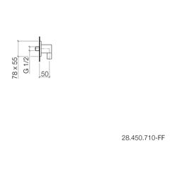Dornbracht Wandanschlussbogen Lulu Brauseabgang G 3/8" Anschluss G 1/2", Chrom,... DORNBRACHT-28450710-00 4029011436239 (Abb. 1)