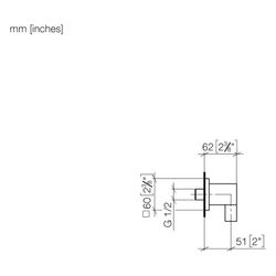 Dornbracht Wandanschlussbogen Deque Brauseabgang G 3/8" Anschluss G 1/2" Rosett... DORNBRACHT-28450980-27 4099477208350 (Abb. 1)