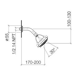 Dornbracht Kopfbrause Madison FlowReduce 7,6l/min, Platin... DORNBRACHT-28508360-080010 4029011696763 (Abb. 1)
