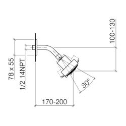 Dornbracht Kopfbrause Lulu FlowReduce Ausladung 200mm G 1/2", Platin gebürs... DORNBRACHT-28508710-060010 4029011696749 (Abb. 1)