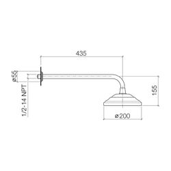 Dornbracht Regenbrause mit Wandanbindung Madison 14l/min, Ausladung 435mm, Chro... DORNBRACHT-28545977-00 4029011412691 (Abb. 1)