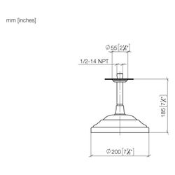 Dornbracht Regenbrause mit Deckenanbindung Madison 14l/min, D 200mm, Bronze geb... DORNBRACHT-28565977-42 4099477289045 (Abb. 1)