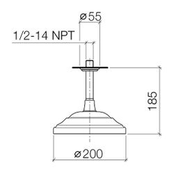 Dornbracht Regenbrause mit Deckenanbindung Madison 14l/min, D 200mm, Chrom... DORNBRACHT-28565977-00 4029011412943 (Abb. 1)