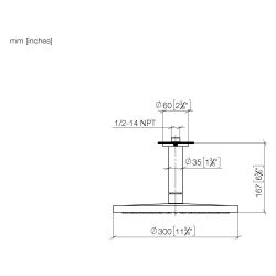 Dornbracht Regenbrause mit Deckenanbindung Serienspezifisch 28689970 Dark Plati... DORNBRACHT-28689970-99 4029011745492 (Abb. 1)