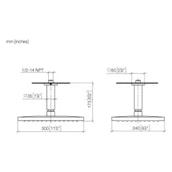 Dornbracht Regenbrause Symetrics mit Deckenanbindung 300x240mm 14l/min, Chrom... DORNBRACHT-28771980-00 4099477470788 (Abb. 1)