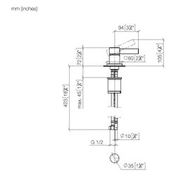 Dornbracht Waschtisch-Einhandbatterie Mem, starrer Auslauf, Bronze gebürstet PV... DORNBRACHT-29210782-42 4099477289366 (Abb. 1)