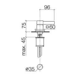 Dornbracht Waschtisch-Einhandbatterie Mem, starrer Auslauf, Dark Chrome... DORNBRACHT-29210782-19 4099477074245 (Abb. 1)