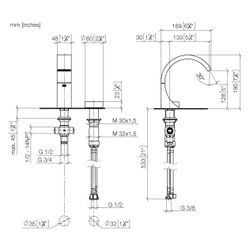 Dornbracht CYO Waschtisch-2-Lochbatterie ohne Ablaufgarnitur 29217811 chrom... DORNBRACHT-29217811-00 4029011926877 (Abb. 1)