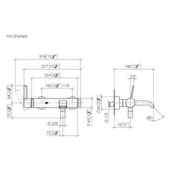Dornbracht Wannen-Dreiloch-Einhandbatterie IMO für Wannenrandmontage Schwallaus... DORNBRACHT-33200671-37 4099477436500 (Abb. 1)