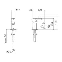 Dornbracht IMO Waschtisch-Einhandmischer mit Ablaufgarnitur 33500670 chrom... DORNBRACHT-33500670-00 4029011560750 (Abb. 1)