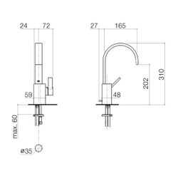 Dornbracht MEM Waschtisch-Einhandmischer mit Ablaufgarnitur 33500782 platin mat... DORNBRACHT-33500782-06 4029011673375 (Abb. 1)