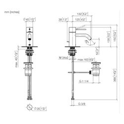 Dornbracht Meta Waschtisch-Einhandmischer mit Ablaufgarnitur 33501662 platin ma... DORNBRACHT-33501662-06 4029011828836 (Abb. 1)