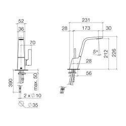 Dornbracht Waschtisch-Einhandbatterie CL.1 ohne Ablaufgarnitur Ausladung 173mm,... DORNBRACHT-33521705-19 4099477128993 (Abb. 1)