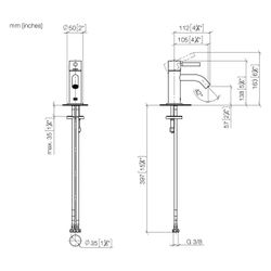 Dornbracht Waschtisch-Einhandbatterie Meta o. Ablaufg., Ausladung 105mm, starr,... DORNBRACHT-33525660-43 4099477465760 (Abb. 1)