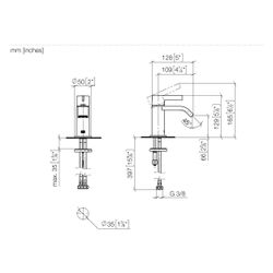 Dornbracht Waschtisch-Einhandbatterie IMO starrer Auslauf 105mm, 4,6l/min, Chro... DORNBRACHT-33525671-00 4099477154787 (Abb. 1)