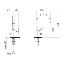 Dornbracht MEM Waschtisch-Einhandmischer ohne Ablaufgarnitur 33526782 platin ma... DORNBRACHT-33526782-06 4029011673467 (Abb. 1)