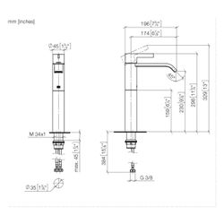 Dornbracht Waschtisch-Einhandbatterie IMO starrer Auslauf 170mm, erhöhter Stand... DORNBRACHT-33537671-37 4099477437194 (Abb. 1)