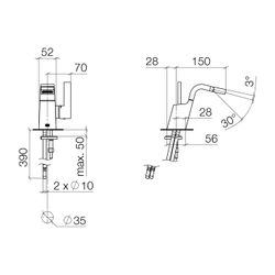 Dornbracht CL.1 Bidet-Einhandmischer ohne Ablaufgarnitur 33600705 Dark Platinum... DORNBRACHT-33600705-99 4029011799037 (Abb. 1)