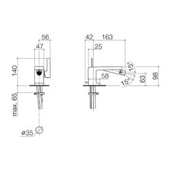 Dornbracht LULU Bidet-Einhandmischer mit Ablaufgarnitur 33600710 platin matt... DORNBRACHT-33600710-06 4029011440670 (Abb. 1)