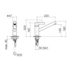 Dornbracht eno Einhebelmischer 33800760 platin... DORNBRACHT-33800760-08 4029011894060 (Abb. 1)