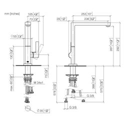 Dornbracht Einhebelmischer Lot für Spül- und Profibrause schwenkbarer Auslauf 2... DORNBRACHT-33826680-99 4099477131733 (Abb. 1)