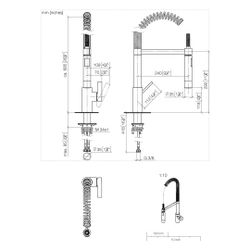 Dornbracht Einhebelmischer Tara Ultra Profi schwenkbar, Ausladung 240mm, max. 8... DORNBRACHT-33860875-42 4099477261683 (Abb. 1)