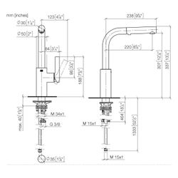 Dornbracht Einhebelmischer Elio Pull-out mit Brausefunktion Ausladung 219mm, Ch... DORNBRACHT-33871790-46 4099477242798 (Abb. 1)