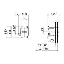 Dornbracht Unterputz-Wandeinbaukasten Anschluss IG 1/2", 3520597090... DORNBRACHT-3520597090 4029011505645 (Abb. 1)