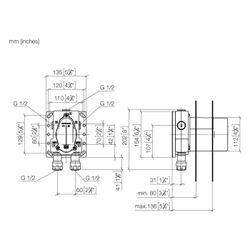 Dornbracht Unterputz-Thermostat mit Vorabsperrung für 36 427 SSS-FF bleifrei 2x ... DORNBRACHT-3542897090 4029011742125 (Abb. 1)