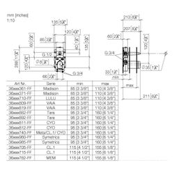 Dornbracht Unterputz-Thermostatmodul Xtool Messing bleifrei 1 Ventil 2x Anschlus... DORNBRACHT-3551197090 4029011847967 (Abb. 1)