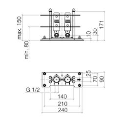 Dornbracht Unterputz-Bodenbefestigung Serienneutral 35948970... DORNBRACHT-3594897090 4029011681196 (Abb. 1)