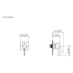Dornbracht Unterputz-Einhandbatterie IMO mit Abdeckplatte 80x80mm, Gold gebürst... DORNBRACHT-36060670-37 4099477438122 (Abb. 1)