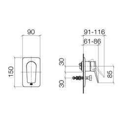 Dornbracht UP-Einhandbatterie Lissé mit Umstellung, Light Gold gebürstet... DORNBRACHT-36120845-27 4099477248677 (Abb. 1)