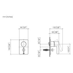Dornbracht Unterputz-Einhandbatterie Lulu mit Umstellung, Chrom, 36122710-00... DORNBRACHT-36122710-00 4029011810633 (Abb. 1)